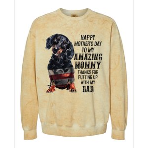 Dachshund Happy Mother's Day To My Amazing Mommy Colorblast Crewneck Sweatshirt