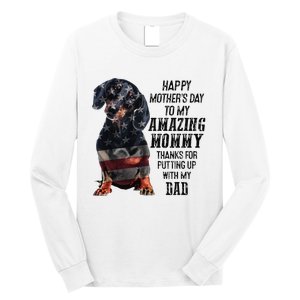 Dachshund Happy Mother's Day To My Amazing Mommy Long Sleeve Shirt