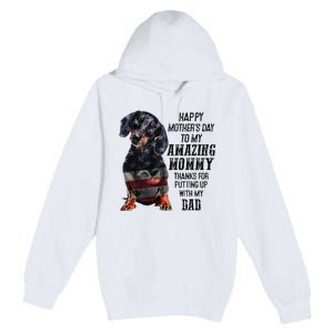 Dachshund Happy Mother's Day To My Amazing Mommy Premium Pullover Hoodie