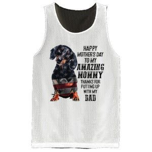 Dachshund Happy Mother's Day To My Amazing Mommy Mesh Reversible Basketball Jersey Tank