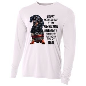 Dachshund Happy Mother's Day To My Amazing Mommy Cooling Performance Long Sleeve Crew