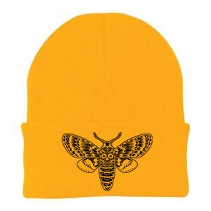 Death Head Moth Knit Cap Winter Beanie