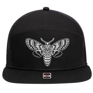 Death Head Moth 7 Panel Mesh Trucker Snapback Hat