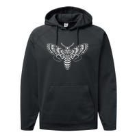 Death Head Moth Performance Fleece Hoodie