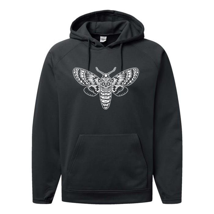 Death Head Moth Performance Fleece Hoodie