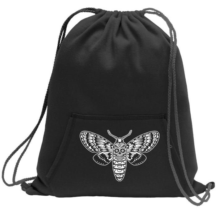 Death Head Moth Sweatshirt Cinch Pack Bag