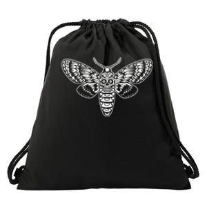 Death Head Moth Drawstring Bag