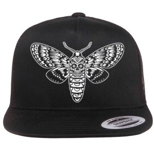 Death Head Moth Flat Bill Trucker Hat