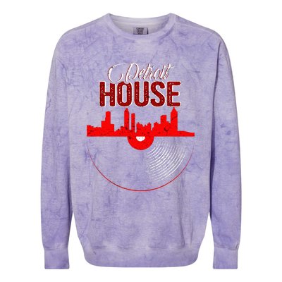 Detroit House Music Vinyl LP Colorblast Crewneck Sweatshirt