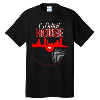 Detroit House Music Vinyl LP Tall T-Shirt