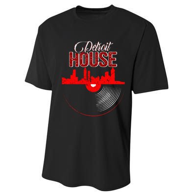 Detroit House Music Vinyl LP Performance Sprint T-Shirt