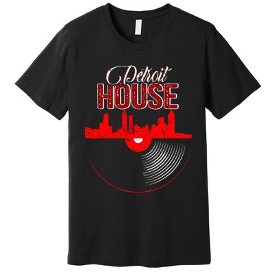 Detroit House Music Vinyl LP Premium T-Shirt