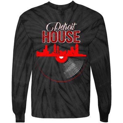 Detroit House Music Vinyl LP Tie-Dye Long Sleeve Shirt