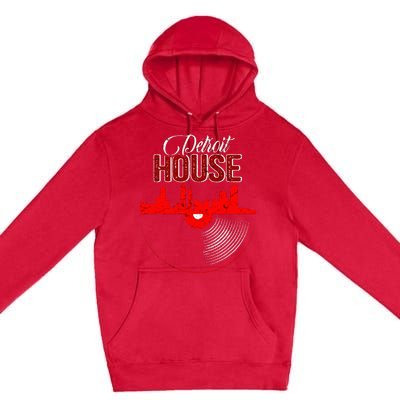 Detroit House Music Vinyl LP Premium Pullover Hoodie