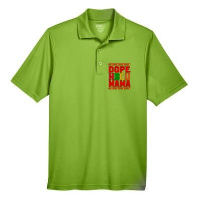 Dope Hbcu Mama Historical Black College Mom Cute Gift Men's Origin Performance Pique Polo