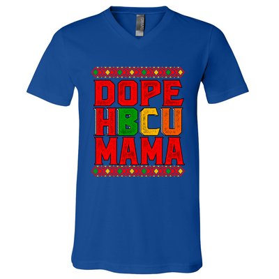 Dope Hbcu Mama Historical Black College Mom Cute Gift V-Neck T-Shirt