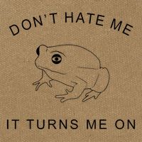 Don’T Hate Me It Turns Me On Funny Frog Meme Cotton Canvas Backpack