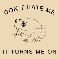 Don’T Hate Me It Turns Me On Funny Frog Meme Drawstring Bag