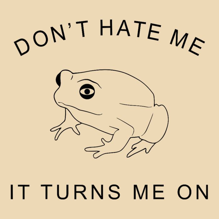 Don’T Hate Me It Turns Me On Funny Frog Meme Drawstring Bag