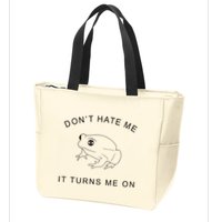 Don’T Hate Me It Turns Me On Funny Frog Meme Zip Tote Bag