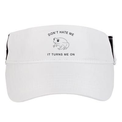Don’T Hate Me It Turns Me On Funny Frog Meme Adult Drive Performance Visor