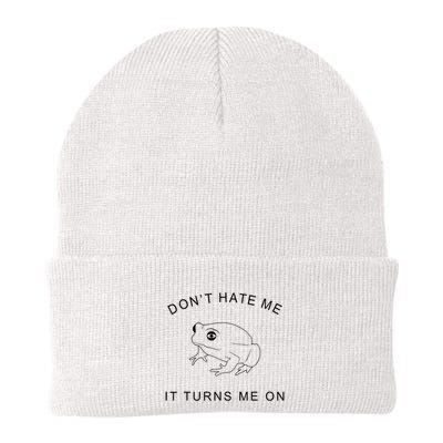 Don’T Hate Me It Turns Me On Funny Frog Meme Beanie