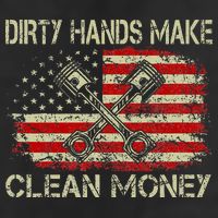 Dirty Hands Make Clean Money Funny Repair Mechanic 7 Panel Mesh Trucker Snapback Hat