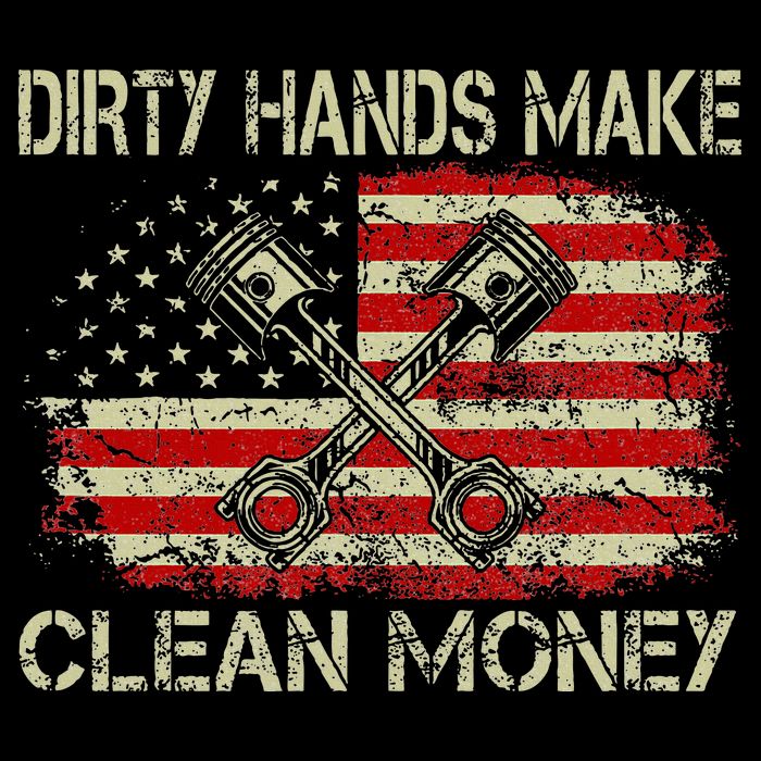 Dirty Hands Make Clean Money Funny Repair Mechanic Impact Tech Backpack