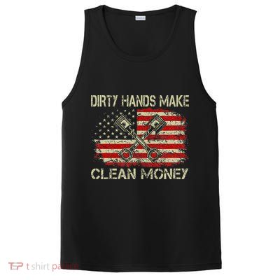 Dirty Hands Make Clean Money Funny Repair Mechanic PosiCharge Competitor Tank