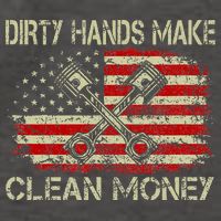 Dirty Hands Make Clean Money Funny Repair Mechanic Vector Backpack