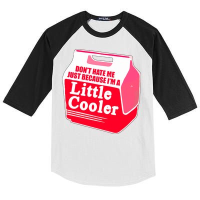 Don't Hate Me Because I'm A Little Cooler Kids Colorblock Raglan Jersey