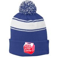Don't Hate Me Because I'm A Little Cooler Stripe Pom Pom Beanie
