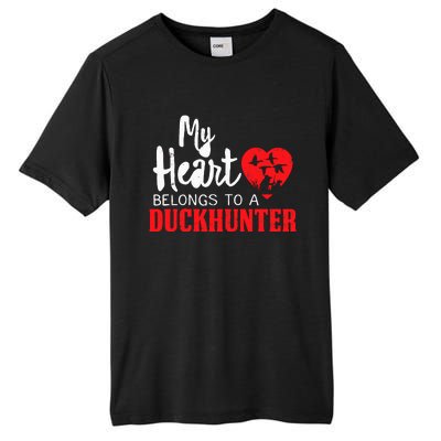 Duck Hunting My Heart Belongs To A Duckhunter Gift Wife Mom Tall Fusion ChromaSoft Performance T-Shirt