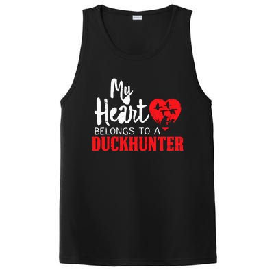 Duck Hunting My Heart Belongs To A Duckhunter Gift Wife Mom PosiCharge Competitor Tank