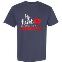 Duck Hunting My Heart Belongs To A Duckhunter Gift Wife Mom Garment-Dyed Heavyweight T-Shirt