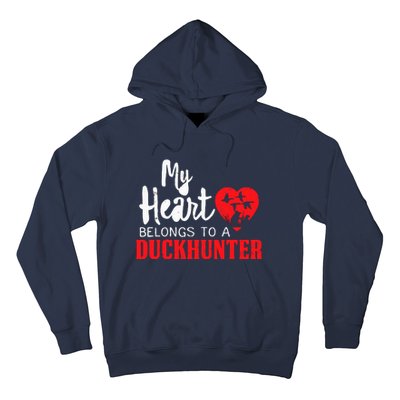 Duck Hunting My Heart Belongs To A Duckhunter Gift Wife Mom Hoodie