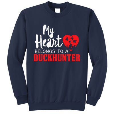 Duck Hunting My Heart Belongs To A Duckhunter Gift Wife Mom Sweatshirt