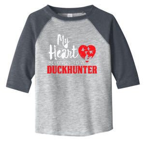 Duck Hunting My Heart Belongs To A Duckhunter Gift Wife Mom Toddler Fine Jersey T-Shirt