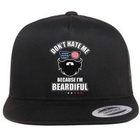 DonT Hate Me Because IM Beardiful Cool Daddy Beards Party Flat Bill Trucker Hat