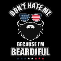 DonT Hate Me Because IM Beardiful Cool Daddy Beards Party Flat Bill Trucker Hat