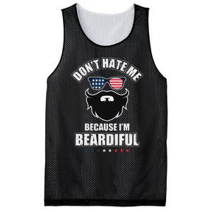 DonT Hate Me Because IM Beardiful Cool Daddy Beards Party Mesh Reversible Basketball Jersey Tank