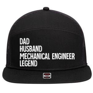 Dad Husband Mechanical Engineer Gift 7 Panel Mesh Trucker Snapback Hat