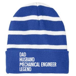 Dad Husband Mechanical Engineer Gift Striped Beanie with Solid Band