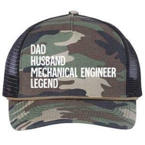 Dad Husband Mechanical Engineer Gift Retro Rope Trucker Hat Cap