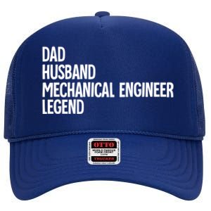 Dad Husband Mechanical Engineer Gift High Crown Mesh Back Trucker Hat