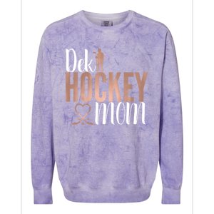 Dek Hockey Mom Support Deck Hockey Street Hockey Mom Gift Colorblast Crewneck Sweatshirt