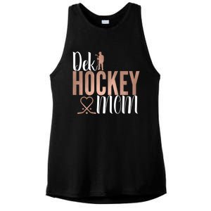 Dek Hockey Mom Support Deck Hockey Street Hockey Mom Gift Ladies PosiCharge Tri-Blend Wicking Tank