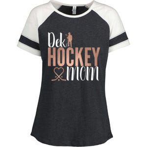 Dek Hockey Mom Support Deck Hockey Street Hockey Mom Gift Enza Ladies Jersey Colorblock Tee