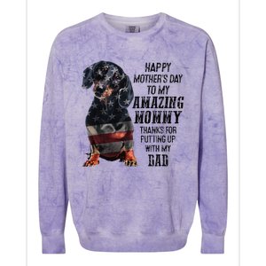 Dachshund Happy Mother's Day To My Amazing Mommy Colorblast Crewneck Sweatshirt