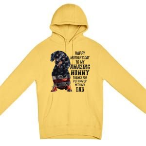 Dachshund Happy Mother's Day To My Amazing Mommy Premium Pullover Hoodie